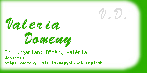valeria domeny business card