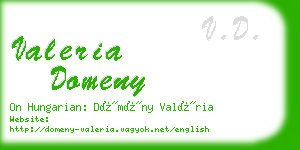 valeria domeny business card